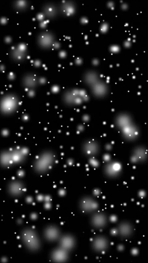 Gentle snowfall with soft defocused flakes on black background Stock Footage 341419487