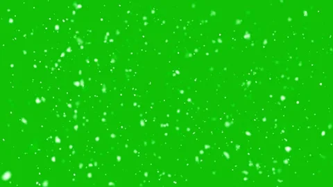 Gentle snowflakes drift down slowly on green screen background Video stock 331767032