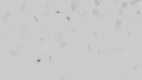 Gentle snowflakes falling softly on a light grey background Vídeos de archivo 346243758