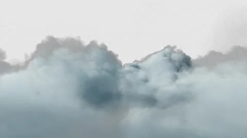 Gentle Soft Clouds Flying Alpha Loop Stock Footage 313278280