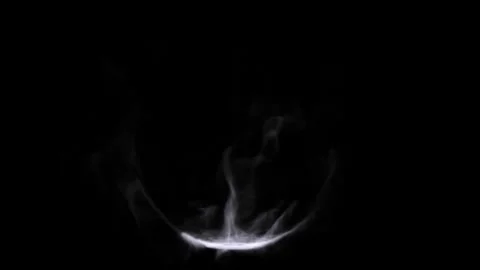 Gentle stream of white mist floating motion on dark background video Stock Footage 327568917