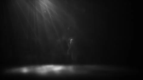 Gentle sunbeam style rays glowing through atmospheric haze Stock Footage 333092601
