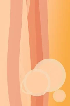 Gentle vertical waves and overlapping translucent circles create a warm soo.. Stock Illustration