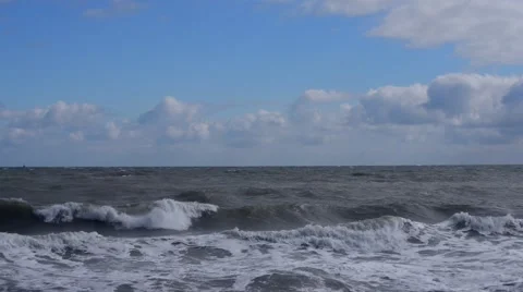 Gentle waves against beach Stock Footage 47659697