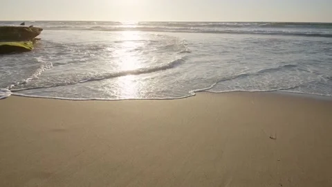 Gentle waves along the sand Stock Footage 172564548