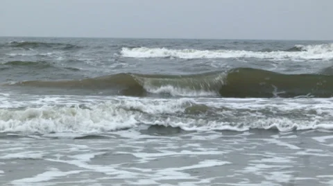 Gentle waves in Baltic sea Stock Footage 35504580