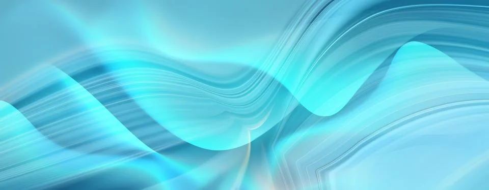 Gentle Waves of Blue in an Abstract Design Stock Illustration