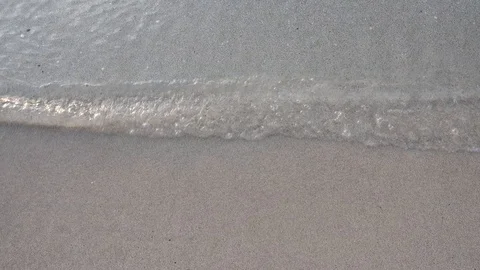Gentle waves on the sea beach Stock Footage 87917197