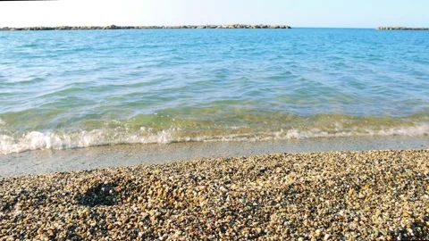Gentle waves by the sea Stock Footage 161521365