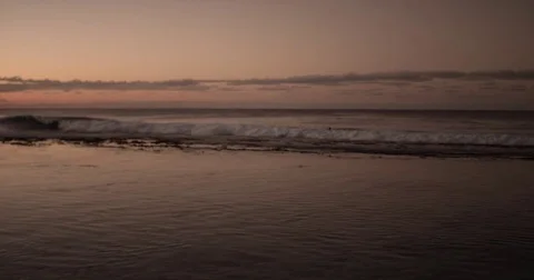 Gentle Waves On Shore At Sunset 2 Stock Footage 79736035