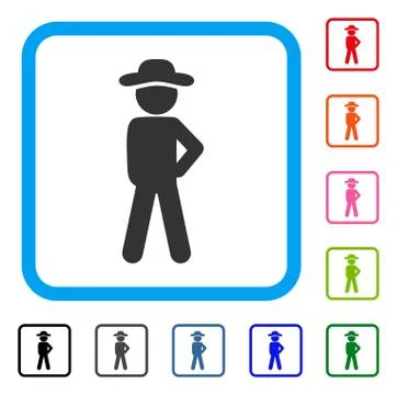 Gentleman Audacity Framed Icon Illustrazione stock
