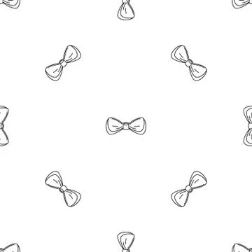 Gentleman bow tie pattern seamless Stock Illustration
