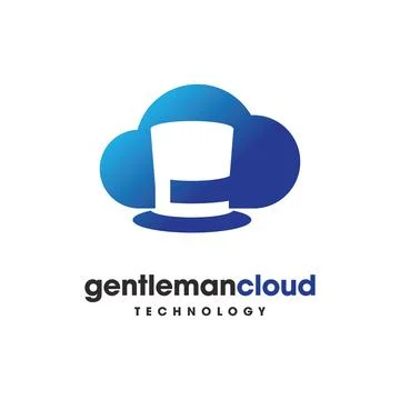 Gentleman Cloud Logo Stock Illustration