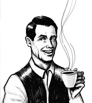 Gentleman with coffee Stock Illustration