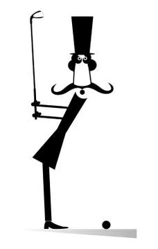 Gentleman golfer Stock Illustration