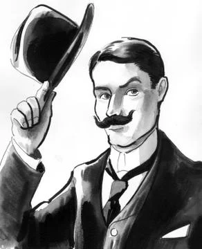 Gentleman greetings Illustrazione stock
