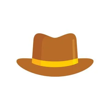 Gentleman Hat icon in flat style Illustrazione stock