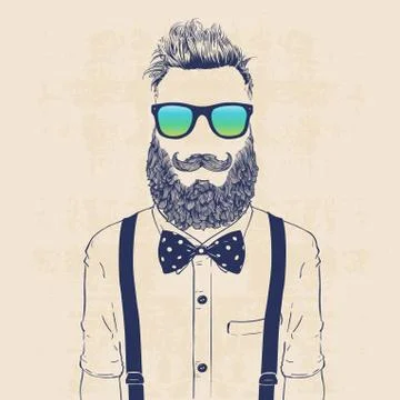 Gentleman hipster Stock Illustration