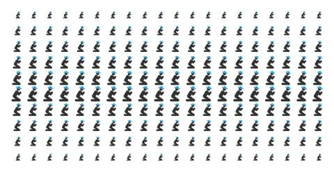 Gentleman Pray Shape Halftone Array Stock-Illustration