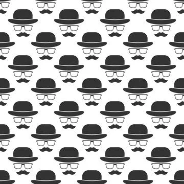 Gentleman. Seamless pattern for texture, textiles, packaging, and simple back Illustrazione stock