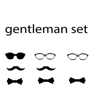 Gentleman set three types Stock Illustration