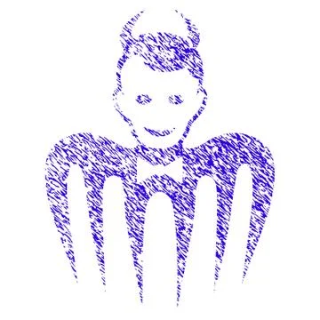 Gentleman Spectre Devil Icon Grunge Watermark 스톡 일러스트