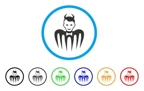 Gentleman Spectre Devil Vector Icon Stock Illustration