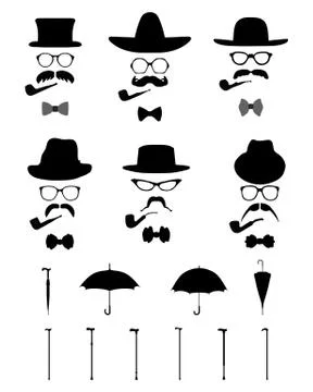 Gentleman's icon Illustrazione stock