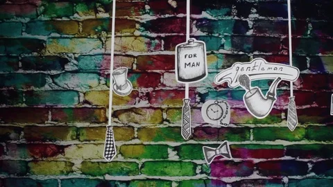 Gentleman's style accessories dynamic Stock Footage 90276774