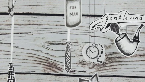 Gentleman's style accessories Stock Footage 90276945