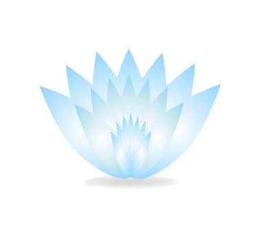 Gently blue flower on a white background Stock Illustration