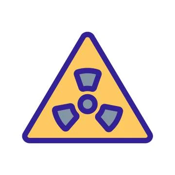 Gently radiation icon vector. Isolated contour symbol illustration Иллюстрация