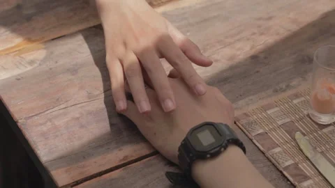 Gently take hold of hand Video stock 295794051