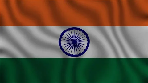 Gently Waving Indian Flag Animation Stock Footage 315326227