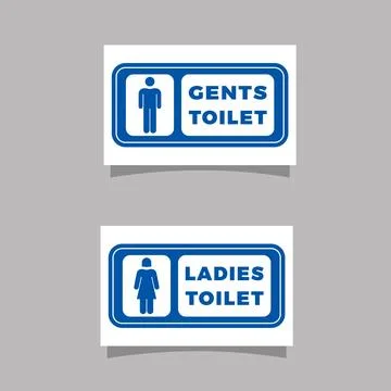 Blue Rectangle Acrylic Ladies Toilet Sign Board, For Advertisement, 0.10mm  at Rs 1.5/square inch in Gautam Budh Nagar