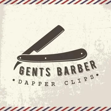Gents Barber Stock Illustration