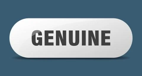 Genuine button. genuine sign. key. push button. Stock Illustration