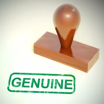 Genuine concept icon means authentic true or real - 3d illustrat Stock Illustration