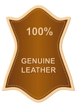 Genuine leather label Stock Illustration
