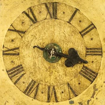 Genuine medieval clock face Foto stock