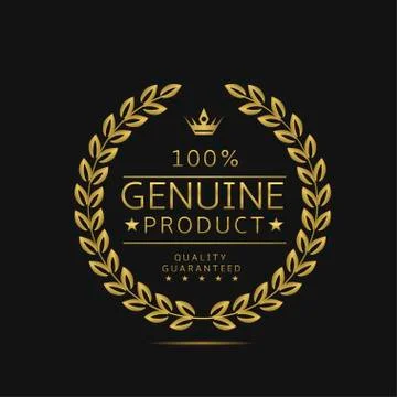 Genuine product label Stock Illustration
