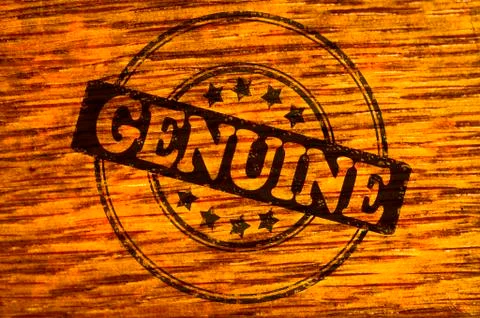 Genuine stamp Stock Illustration