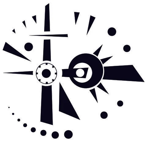 Geo Abs B Black Stock Illustration