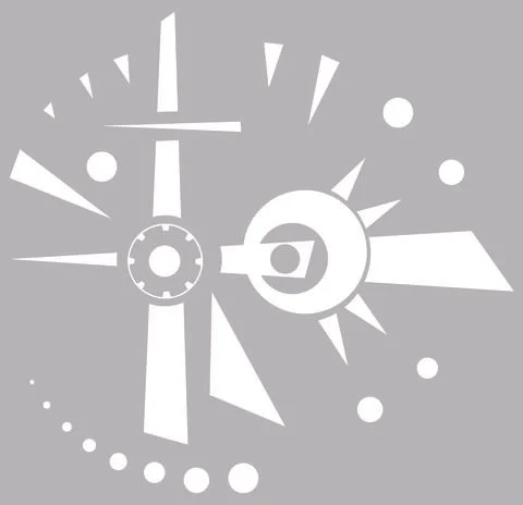 Geo Abs B White Stock Illustration