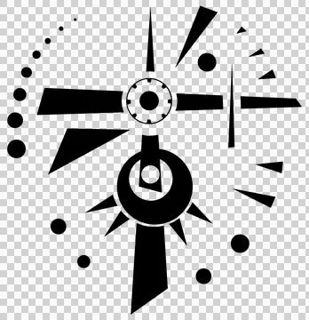 Geo Abs C Black Stock Illustration