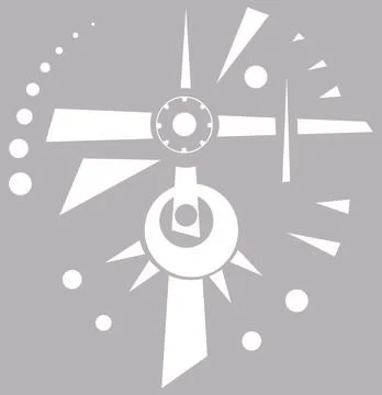 Geo Abs C White Stock Illustration