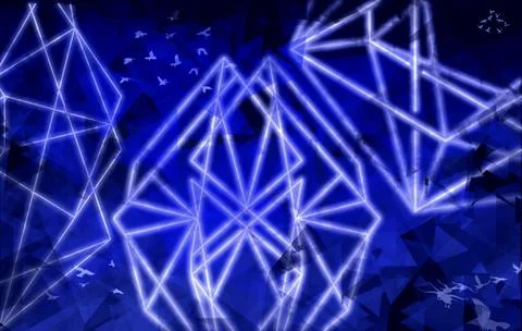 Geo digital Blue abstract 2 Stock Illustration