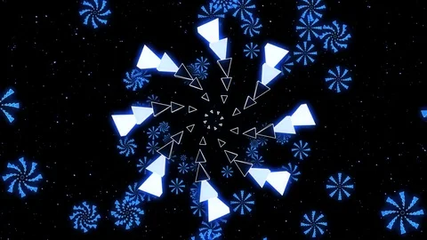 Geo Flakes Looping Animation Stock Footage 73307968