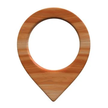 Geo map pin 3d render Stock Illustration