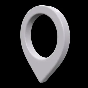 Geo map pin 3d render Stock Illustration